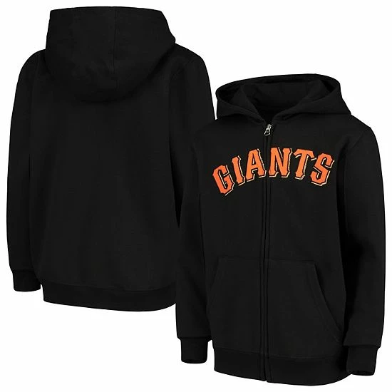 Outerstuff Youth Black San Francisco Giants Team Color Wordmark Full-Zip Hoodie 4 Outerstuff Youth Black San Francisco Giants Team Color Wordmark Full-Zip Hoodie - Image 2