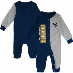 Outerstuff Infant Navy/Gray West Virginia Mountaineers Halftime Two-Tone Sleeper