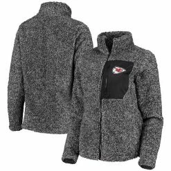 Outerstuff Juniors Black Kansas City Chiefs Intercepting Teddy Full-Zip Jacket