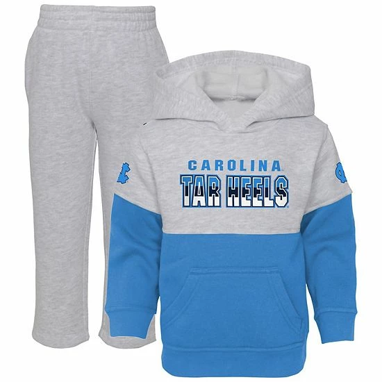 Outerstuff Toddler Heather Gray/Light Blue North Carolina Tar Heels Playmaker Pullover Hoodie & Pants Set 4 Outerstuff Toddler Heather Gray/Light Blue North Carolina Tar Heels Playmaker Pullover Hoodie & Pants Set - Image 2