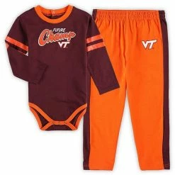 Outerstuff Infant Maroon/Orange Virginia Tech Hokies Little Kicker Long Sleeve Bodysuit And Sweatpants Set 7 Outerstuff Infant Maroon/Orange Virginia Tech Hokies Little Kicker Long Sleeve Bodysuit And Sweatpants Set -Outerstuff shop unnamed file 5995