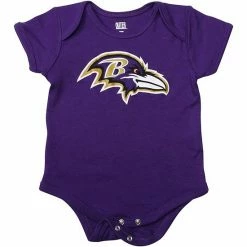 Outerstuff Newborn Purple Baltimore Ravens Team Logo Bodysuit