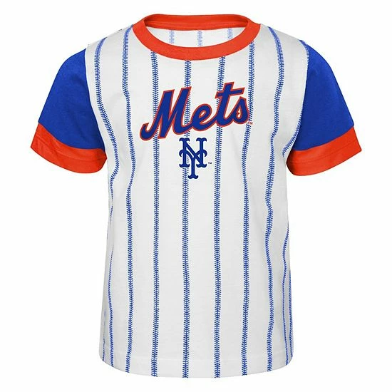 Outerstuff Toddler White/Royal New York Mets Position Player T-Shirt & Shorts Set 5 Outerstuff Toddler White/Royal New York Mets Position Player T-Shirt & Shorts Set - Image 3