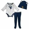 Outerstuff Newborn & Infant Navy/White West Virginia Mountaineers Dream Team Long Sleeve Bodysuit Hat & Pants Set -Outerstuff shop unnamed file 6025