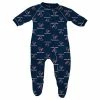 Outerstuff Houston Texans Infant Piped Raglan Full Zip Coverall - Navy Blue