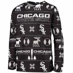 Outerstuff Youth Black Chicago White Sox Allover Print Long Sleeve T-Shirt & Pants Sleep Set -Outerstuff shop unnamed file 605