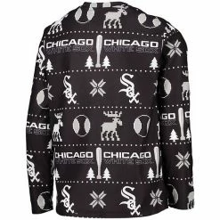 Outerstuff Youth Black Chicago White Sox Allover Print Long Sleeve T-Shirt & Pants Sleep Set -Outerstuff shop unnamed file 606
