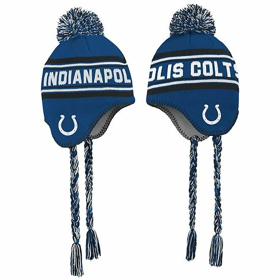Outerstuff Preschool Royal/White Indianapolis Colts Jacquard Tassel Knit Hat With Pom 3 Outerstuff Preschool Royal/White Indianapolis Colts Jacquard Tassel Knit Hat With Pom