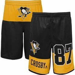 Outerstuff Youth Sidney Crosby Black Pittsburgh Penguins Pandemonium Name & Number Shorts