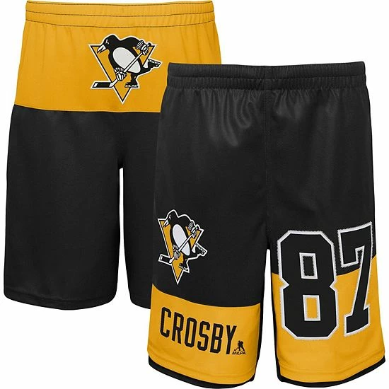Outerstuff Youth Sidney Crosby Black Pittsburgh Penguins Pandemonium Name & Number Shorts 3 Outerstuff Youth Sidney Crosby Black Pittsburgh Penguins Pandemonium Name & Number Shorts