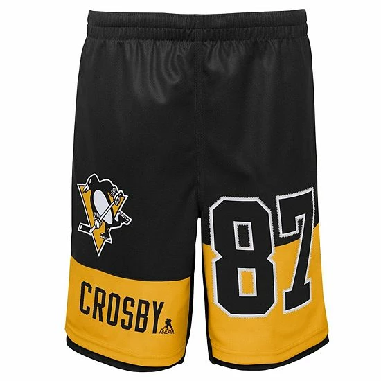 Outerstuff Youth Sidney Crosby Black Pittsburgh Penguins Pandemonium Name & Number Shorts 5 Outerstuff Youth Sidney Crosby Black Pittsburgh Penguins Pandemonium Name & Number Shorts - Image 3