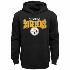 Outerstuff Youth Black Pittsburgh Steelers Draft Pick Pullover Hoodie