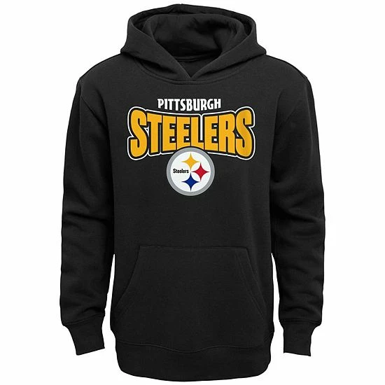 Outerstuff Youth Black Pittsburgh Steelers Draft Pick Pullover Hoodie 3 Outerstuff Youth Black Pittsburgh Steelers Draft Pick Pullover Hoodie