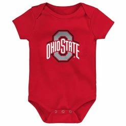 Outerstuff Infant Scarlet/White/Heather Gray Ohio State Buckeyes Game On Three-Pack Bodysuit Set -Outerstuff shop unnamed file 610