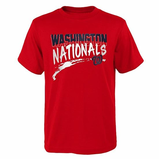 Outerstuff Youth Red Washington Nationals Big Deal T-Shirt 3 Outerstuff Youth Red Washington Nationals Big Deal T-Shirt