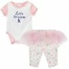 Outerstuff Girls Newborn & Infant White/Pink Los Angeles Dodgers Princess Bodysuit And Tutu Leggings Set -Outerstuff shop unnamed file 6115