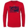Outerstuff Youth Red Columbus Blue Jackets Authentic Pro Secondary Logo Long Sleeve T-Shirt