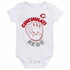 Outerstuff Infant Red/White/Heathered Gray Cincinnati Reds 3-Pack Change Up Bodysuit Set -Outerstuff shop unnamed file 6131