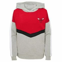 Outerstuff Girls Youth Heathered Gray Chicago Bulls All Yours Pullover Hoodie