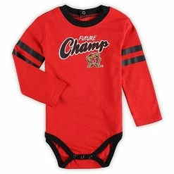 Outerstuff Infant Red/Black Maryland Terrapins Little Kicker Long Sleeve Bodysuit And Sweatpants Set -Outerstuff shop unnamed file 6156