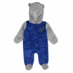 Outerstuff Newborn Blue St. Louis Blues Game Nap Teddy Fleece Bunting Full-Zip Sleeper -Outerstuff shop unnamed file 6162