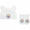 Outerstuff Infant Pittsburgh Steelers Shearling Ears Hat & Mittens Set