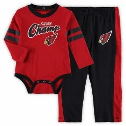Outerstuff Infant Cardinal/Black Arizona Cardinals Little Kicker Long Sleeve Bodysuit & Pants Set -Outerstuff shop unnamed file 6176