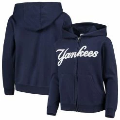 Outerstuff Youth Navy New York Yankees Team Color Wordmark Full-Zip Hoodie