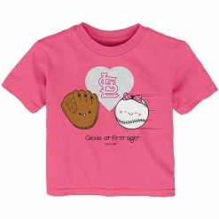 Outerstuff Girls Infant Pink St. Louis Cardinals I Glove You T-Shirt