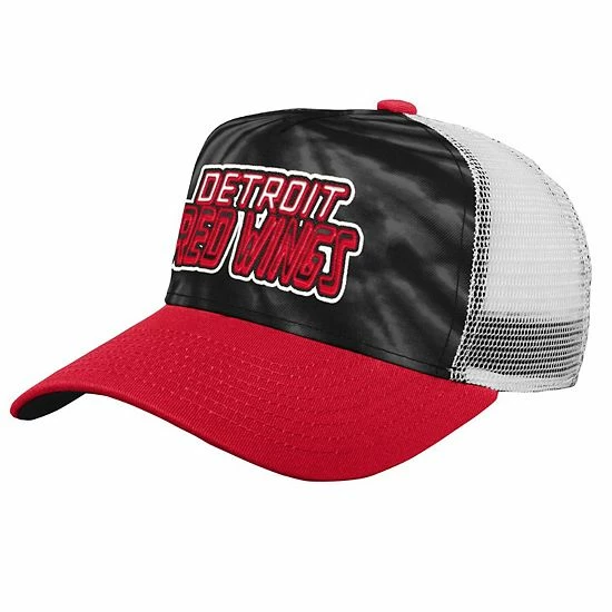 Outerstuff Youth Black/Red Detroit Red Wings Team Tie-Dye Snapback Hat 3 Outerstuff Youth Black/Red Detroit Red Wings Team Tie-Dye Snapback Hat