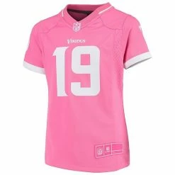 Outerstuff Girls Youth Adam Thielen Pink Minnesota Vikings Fashion Bubble Gum Jersey -Outerstuff shop unnamed file 6353