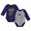 Outerstuff Newborn & Infant Purple/Heathered Gray Baltimore Ravens Born To Win Two-Pack Long Sleeve Bodysuit Set -Outerstuff shop unnamed file 6360