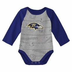 Outerstuff Newborn & Infant Purple/Heathered Gray Baltimore Ravens Born To Win Two-Pack Long Sleeve Bodysuit Set -Outerstuff shop unnamed file 6362
