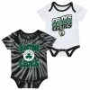 Outerstuff Infant White/Black Boston Celtics Tie-Dye Two-Pack Bodysuit Set