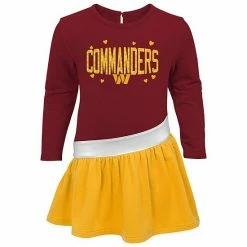 Outerstuff Girls Toddler Burgundy/Gold Washington Commanders Heart To Heart Jersey Tunic Dress 8 Outerstuff Girls Toddler Burgundy/Gold Washington Commanders Heart To Heart Jersey Tunic Dress -Outerstuff shop unnamed file 6439