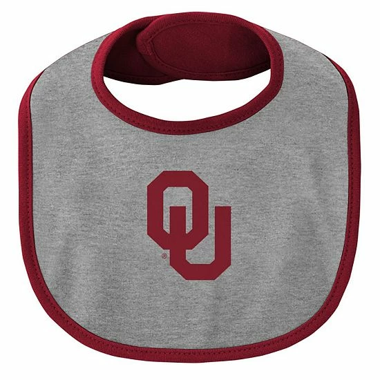 Outerstuff Newborn & Infant Crimson/Heather Gray Oklahoma Sooners Little Champ Bodysuit Bib & Booties Set 7 Outerstuff Newborn & Infant Crimson/Heather Gray Oklahoma Sooners Little Champ Bodysuit Bib & Booties Set - Image 5