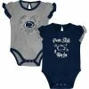 Outerstuff Girls Newborn & Infant Navy/Heather Gray Penn State Nittany Lions Too Much Love Two-Piece Bodysuit Set