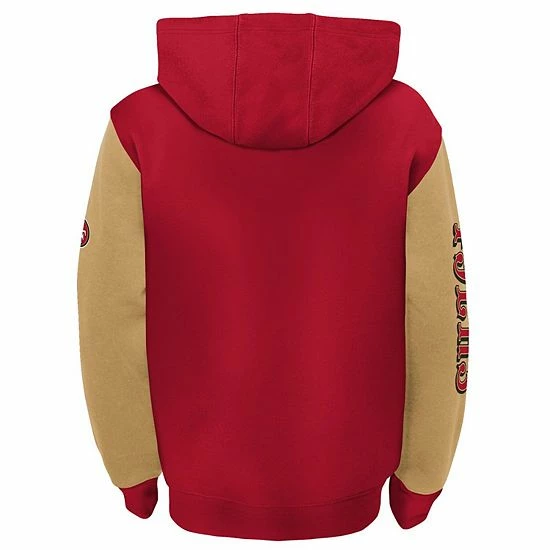 Outerstuff Youth Scarlet/Gold San Francisco 49ers Poster Board Full-Zip Hoodie 6 Outerstuff Youth Scarlet/Gold San Francisco 49ers Poster Board Full-Zip Hoodie - Image 4