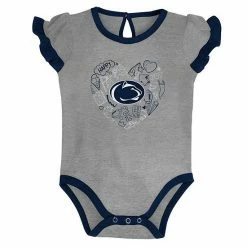 Outerstuff Girls Newborn & Infant Navy/Heather Gray Penn State Nittany Lions Too Much Love Two-Piece Bodysuit Set 9 Outerstuff Girls Newborn & Infant Navy/Heather Gray Penn State Nittany Lions Too Much Love Two-Piece Bodysuit Set -Outerstuff shop unnamed file 6452