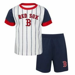 Outerstuff Toddler White/Navy Boston Red Sox Position Player T-Shirt & Shorts Set