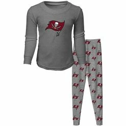 Outerstuff Preschool Gray Tampa Bay Buccaneers Long Sleeve T-Shirt & Pants Sleep Set