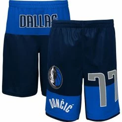 Outerstuff Youth Luka Doncic Navy Dallas Mavericks Pandemonium Name & Number Shorts