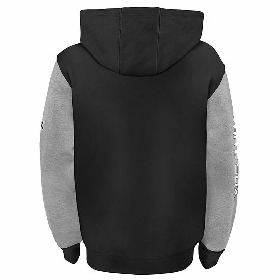 Outerstuff Youth Black Chicago White Sox Poster Board Full-Zip Hoodie 6 Outerstuff Youth Black Chicago White Sox Poster Board Full-Zip Hoodie - Image 4