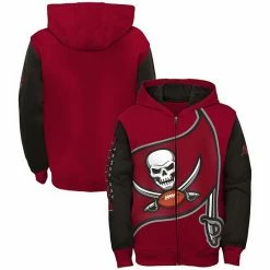 Outerstuff Youth Red/Black Tampa Bay Buccaneers Poster Board Full-Zip Hoodie