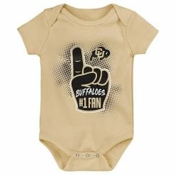 Outerstuff Infant Black/Heathered Gray/Gold Colorado Buffaloes 3-Pack Game On Bodysuit Set -Outerstuff shop unnamed file 6537