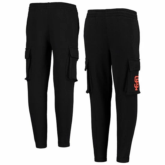 Outerstuff Youth Black San Francisco Giants Players Anthem Fleece Cargo Pants 4 Outerstuff Youth Black San Francisco Giants Players Anthem Fleece Cargo Pants - Image 2