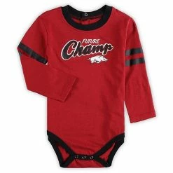Outerstuff Infant Cardinal/Black Arkansas Razorbacks Little Kicker Long Sleeve Bodysuit And Sweatpants Set -Outerstuff shop unnamed file 6601