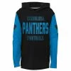 Outerstuff Youth Black Carolina Panthers Heritage Long Sleeve Hoodie T-Shirt