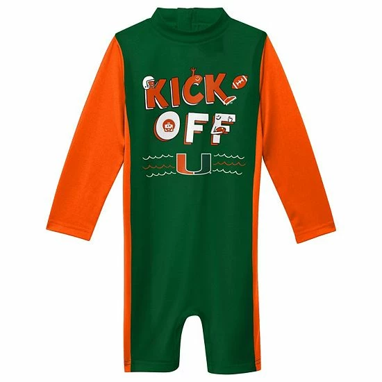 Outerstuff Infant Green/Orange Miami Hurricanes Wave Runner Wetsuit 3 Outerstuff Infant Green/Orange Miami Hurricanes Wave Runner Wetsuit
