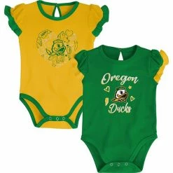 Outerstuff Girls Newborn & Infant Green/Yellow Oregon Ducks Too Much Love Two-Piece Bodysuit Set